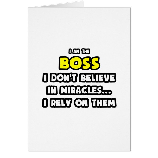 Miracles and Bosses ... Funny (Front)