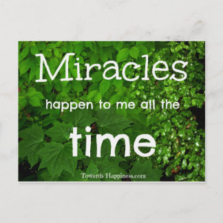 Miracles Happen Affirmation Postcard