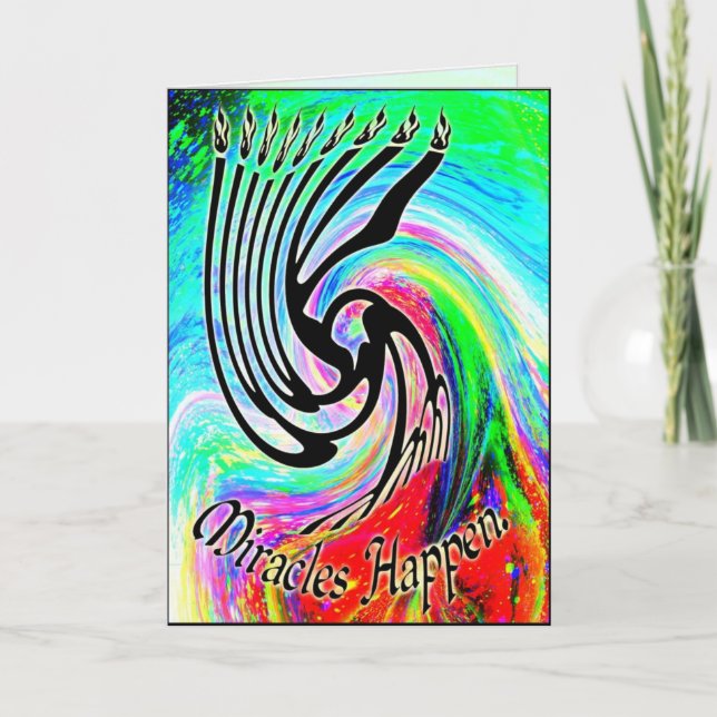 Miracles Happen Chanukah Cards (Front)