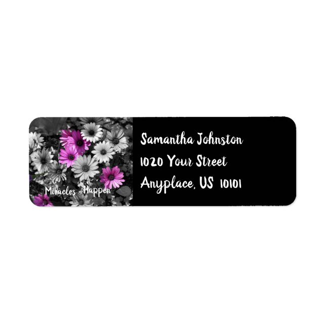 Miracles Happen Daisy Inspirational Address (Front)