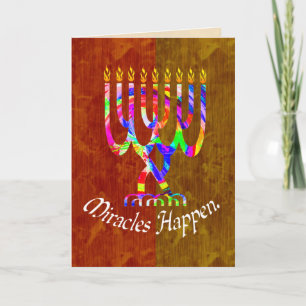 Miracles Happen Menorah Cards