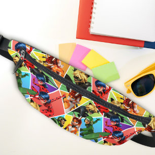 Miraculous Colourful Character Pattern Bum Bags