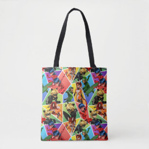 Miraculous Colourful Character Pattern Tote Bag