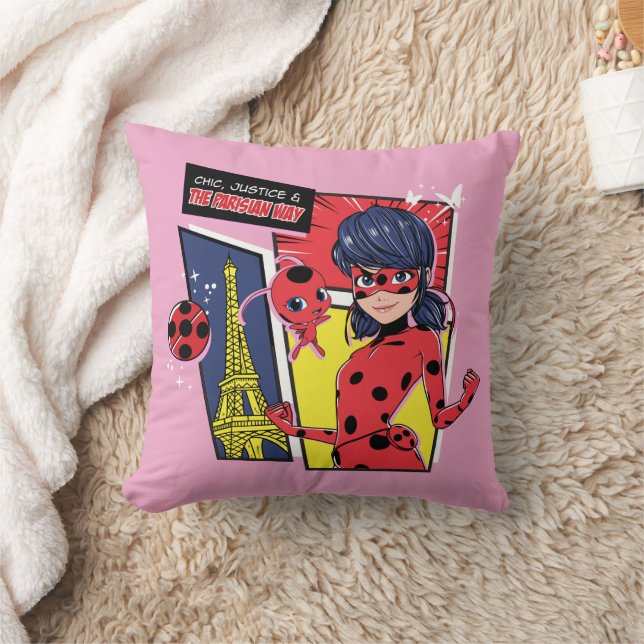 Miraculous Comic Ladybug Parisian Way Cushion (Blanket)