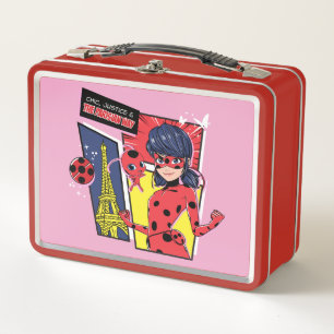 Miraculous Comic Ladybug Parisian Way Metal Lunch Box