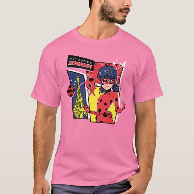 Miraculous Comic Ladybug Parisian Way T-Shirt (Front)