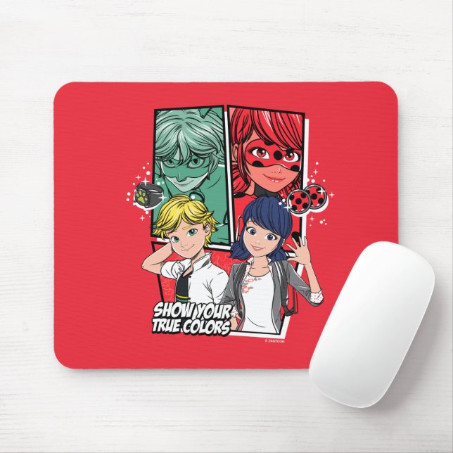 Miraculous Comic Marinette & Adrien True Colours Mouse Pad (With Mouse)