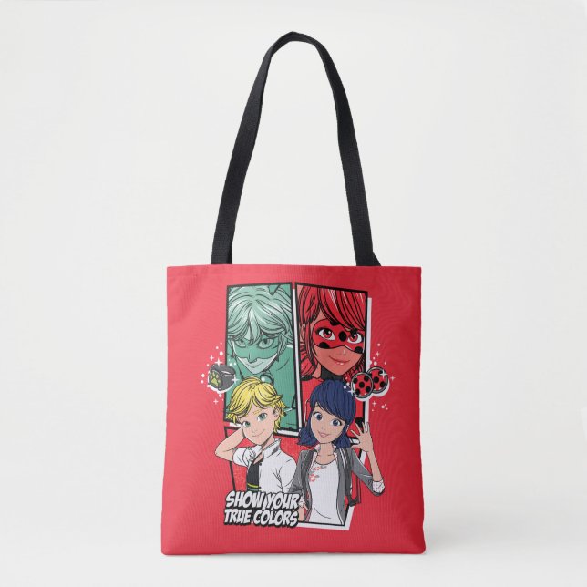Miraculous Comic Marinette & Adrien True Colours Tote Bag (Front)