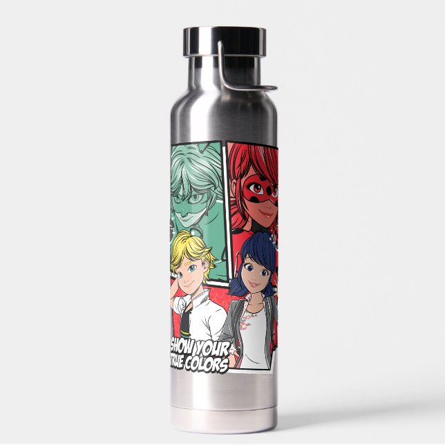 Miraculous Comic Marinette & Adrien True Colours Water Bottle (Left)