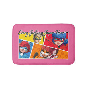 Miraculous Every Girl is a Super Hero Bath Mat