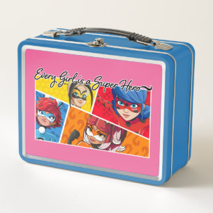 Miraculous Every Girl is a Super Hero Metal Lunch Box