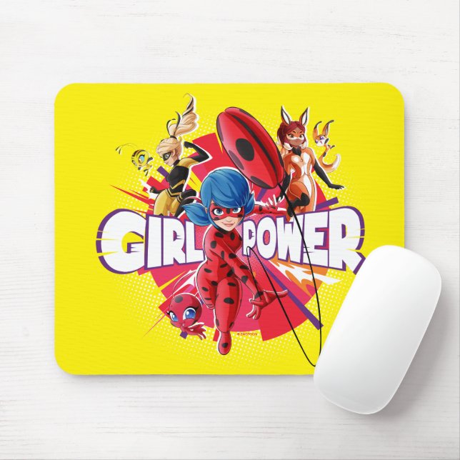 Miraculous Girl Power Mouse Pad (With Mouse)