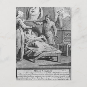Miraculous healing of a blind woman postcard