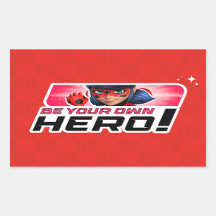 Miraculous Ladybug   Be Your Own Hero Rectangular Sticker
