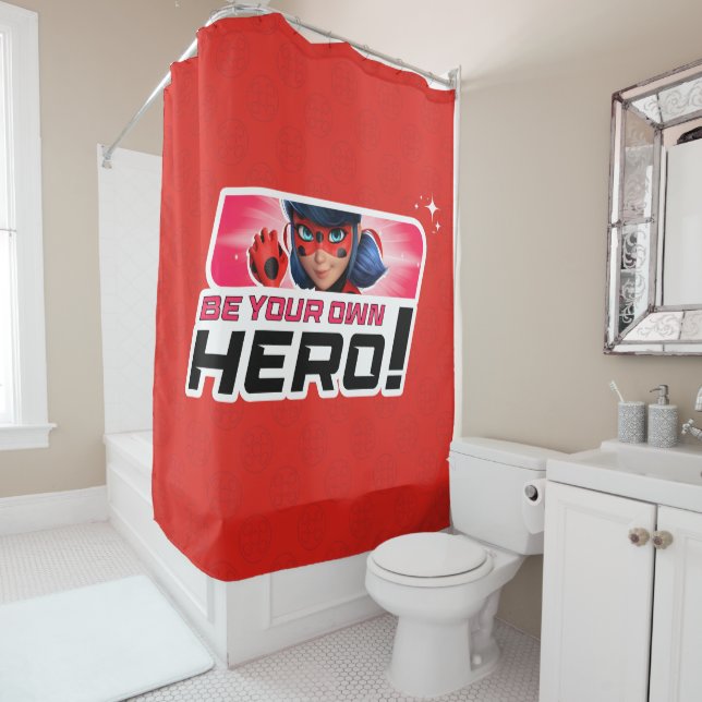 Miraculous Ladybug | Be Your Own Hero Shower Curtain (In Situ)