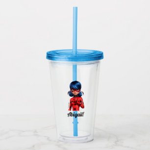Miraculous Ladybug Girl's Birthday Party Favour Acrylic Tumbler