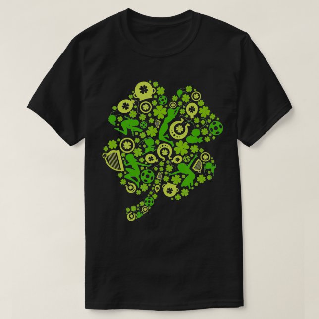 Miraculous Ladybug St Patrick's Day Clover with Ic T-Shirt (Design Front)