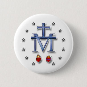 Miraculous Medal 6 Cm Round Badge
