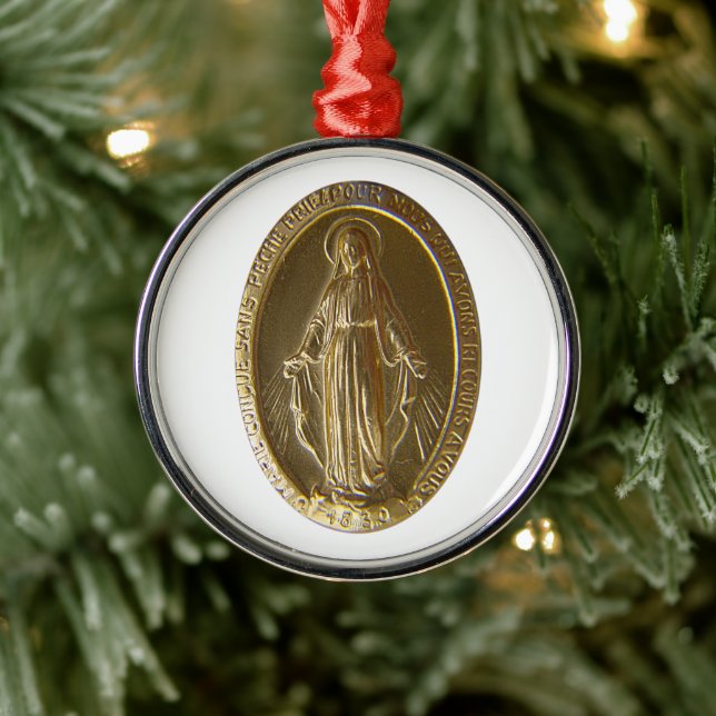 Miraculous Medal Ceramic Ornament (Tree)