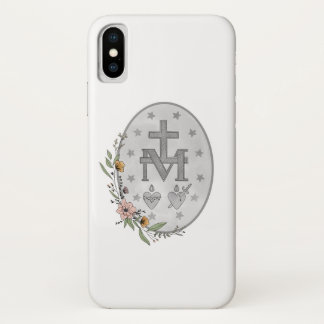 Miraculous Medal Floral Case-Mate iPhone Case