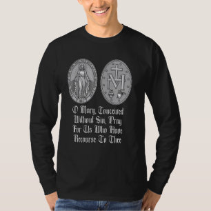 Miraculous Medal Marian Our Lady Catholic 5 T-Shirt