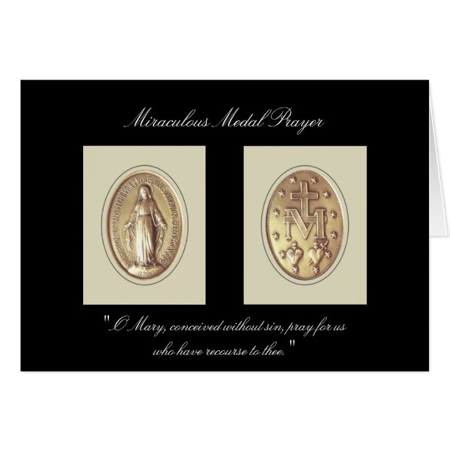 Miraculous Medal Prayer (Front Horizontal)