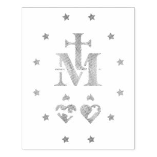 Miraculous Medal   Rubber Stamp