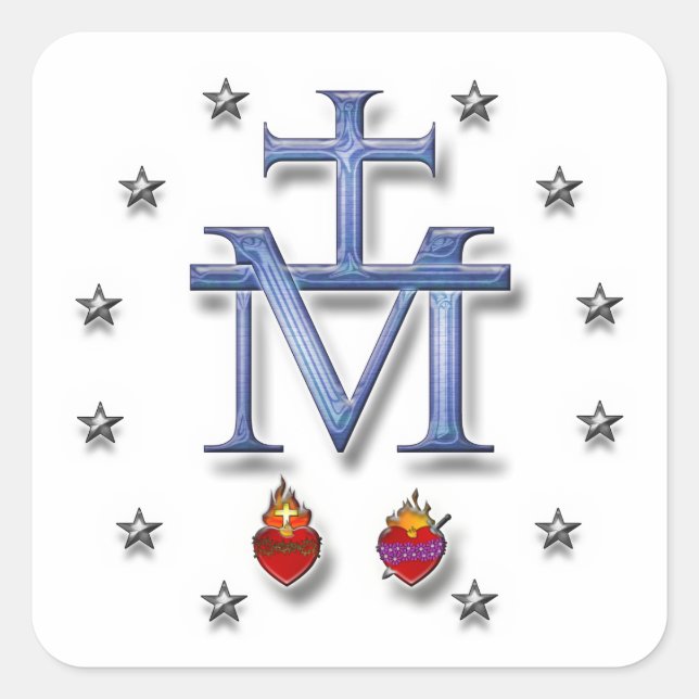 Miraculous Medal Square Sticker (Front)