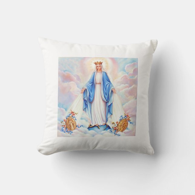 Miraculous Medal Virgin Cushion (Front)