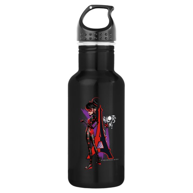 Miraculous Re-verse Shadybug Blots On! 532 Ml Water Bottle (Front)