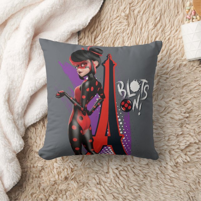 Miraculous Re-verse Shadybug Blots On! Cushion (Blanket)