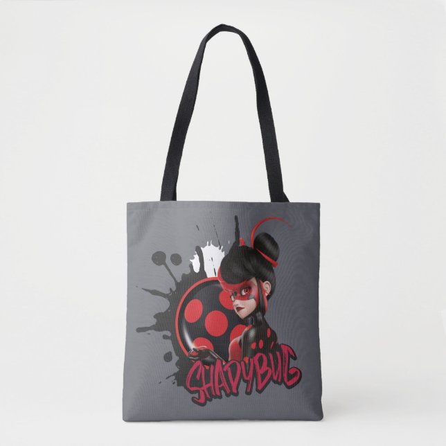 Miraculous Re-verse Shadybug Character Graphic Tote Bag (Front)
