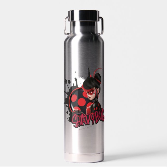 Miraculous Re-verse Shadybug Character Graphic Water Bottle (Front)