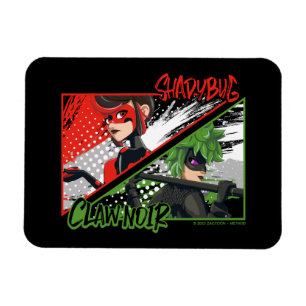 Miraculous Re-verse Shadybug & Claw Noir Magnet