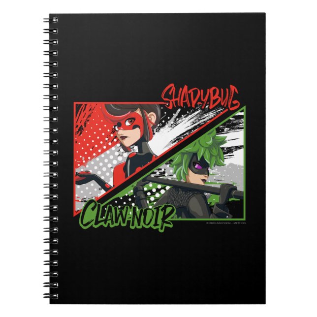 Miraculous Re-verse Shadybug & Claw Noir Notebook (Front)