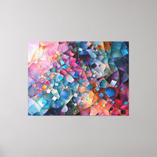 "Mirage Cascade" Colourful Abstract Art Landscape Canvas Print