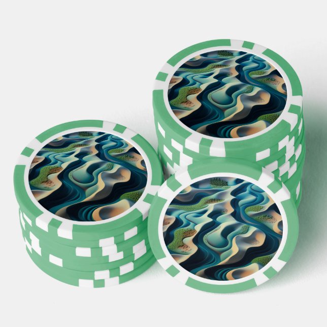 Mirage Currents Poker Chips (Stack)