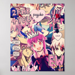 Mirai Nikki Yuno - Tumblr Style Poster