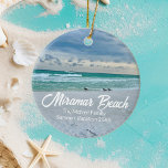 Miramar Beach Florida Beautiful Vacation Christmas Ceramic Tree Decoration<br><div class="desc">Beautiful Miramar Beach Florida Christmas ornament gift. Gorgeous emerald coast photography of the sandpipers on the edge of the ocean waves on the sand. Pretty seaside keepsake from Destin in the summer.</div>