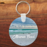 Miramar Beach Florida Beautiful Vacation Keepsake Key Ring<br><div class="desc">A keychain of beautiful Miramar Beach Florida. Gorgeous emerald coast photography of the sandpipers on the edge of the ocean waves on the sand. Pretty seaside souvenir from Destin in the summer.</div>