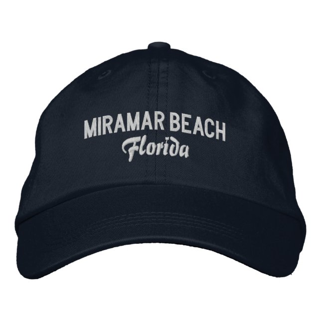 Miramar Beach Florida Embroidered Baseball Hat (Front)