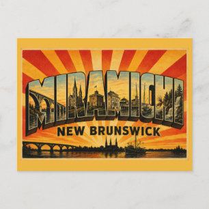 Miramichi New Brunswick River City Postcard