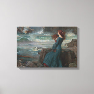 Miranda (by John William Waterhouse) Canvas Print