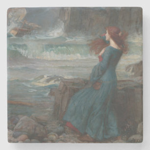 Miranda (by John William Waterhouse) Stone Coaster