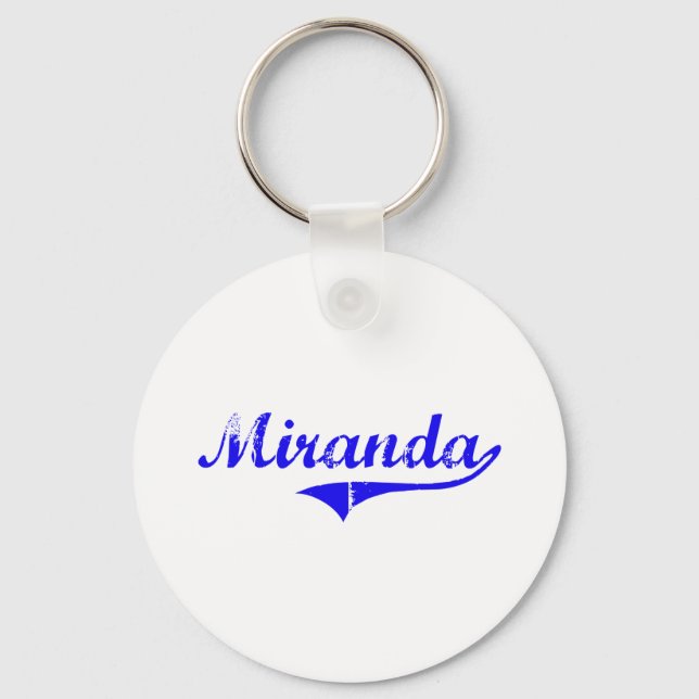 Miranda Surname Classic Style Key Ring (Front)