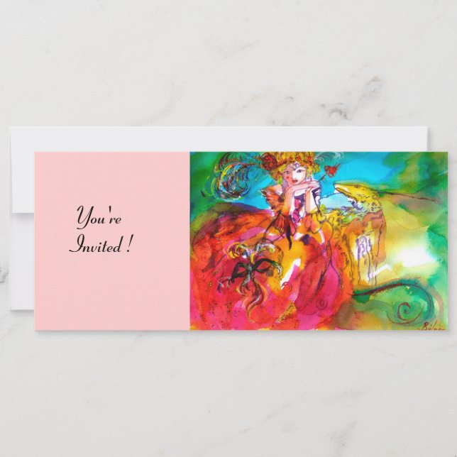 MIRANDOLINA MARDI GRAS MASQUERADE PARTY INVITATION (Front)