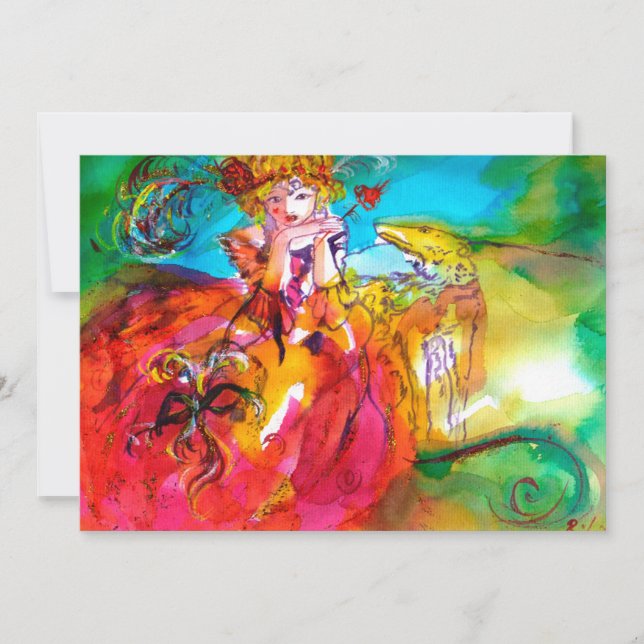 MIRANDOLINA MASQUERADE BALL yellow brown red green (Front)