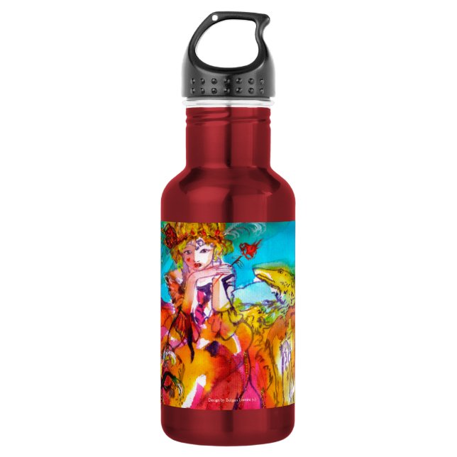 MIRANDOLINA  / Venetian Carnival Masks 532 Ml Water Bottle (Front)