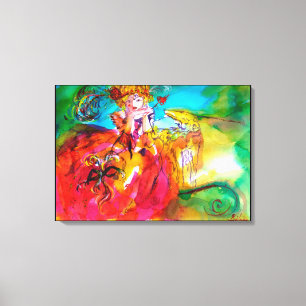 MIRANDOLINA  / Venetian Carnival Masks Canvas Print