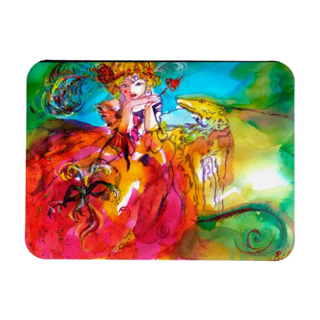 MIRANDOLINA  / Venetian Carnival Masks Magnet (Horizontal)